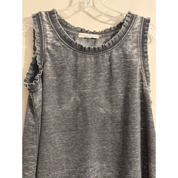 JANE & DELANCEY Top Sz M Gray, Sleeveless, Gorpcore, Soft Burnout LagenLook - Picture 2 of 8